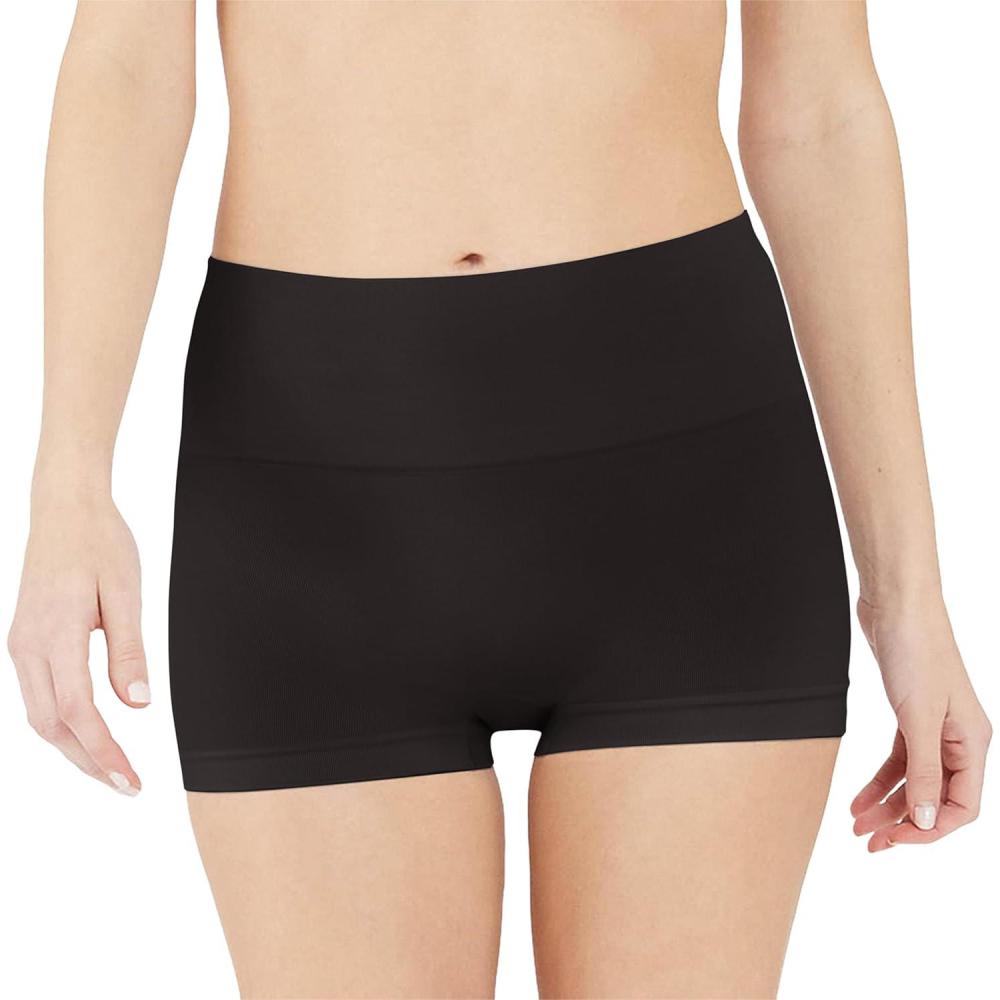 imageSPANX SPANXshape Everyday Shaping Boyshort  Comfortable Core Control Shapewear Underwear  Invisible Under Clothes  NoShowBlack