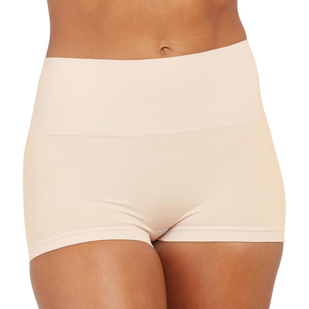 imageSPANX SPANXshape Everyday Shaping Boyshort  Comfortable Core Control Shapewear Underwear  Invisible Under Clothes  NoShowSoft Nude