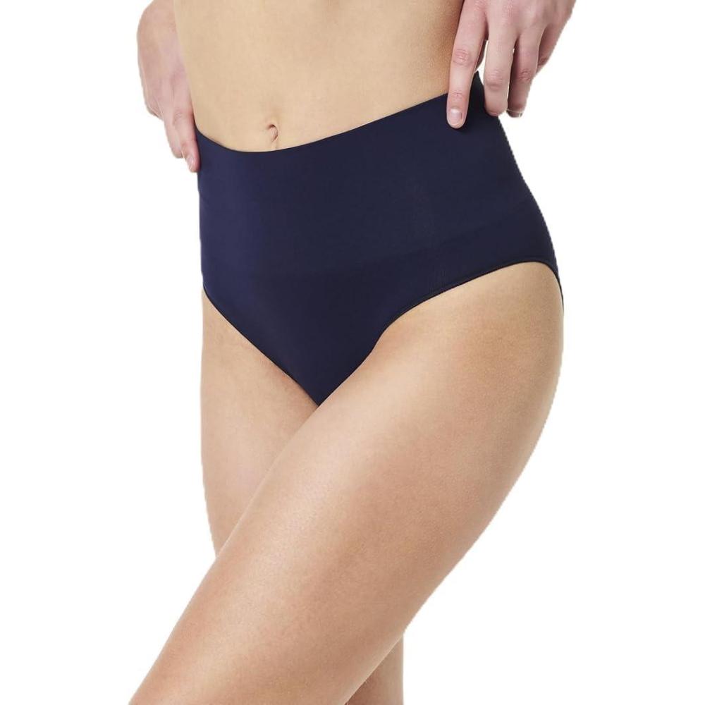 imageSPANX SPANXshape Everyday Shaping Brief  Core Control Shapewear Underwear  Invisible Under Clothes  Seamless DesignDark Sapphire