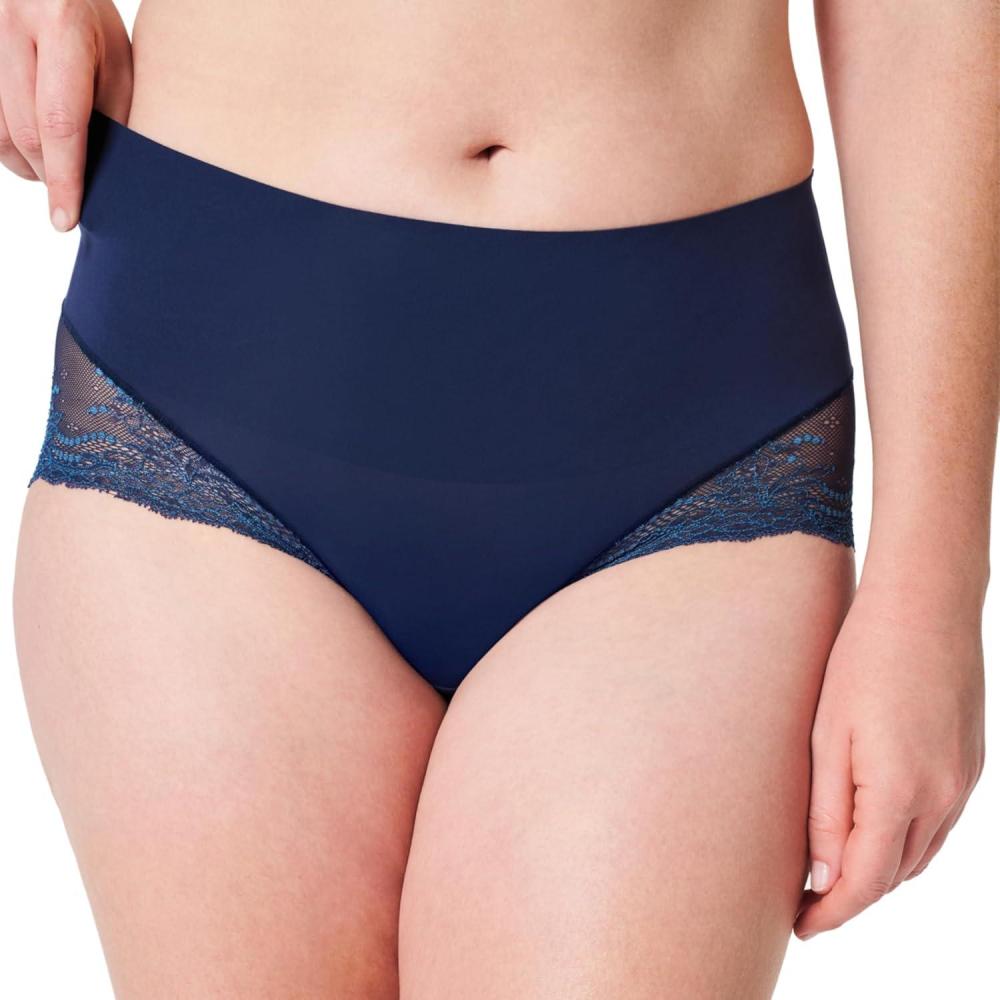 imageSPANX smooth Undietectable Lace HiHipster  Core Control  Comfortable Lace Shapewear Underwear  No Visible Panty LinesDark Sapphire Indigo Haze