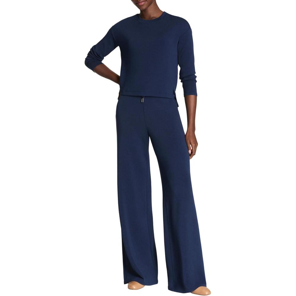 imageSpanx AirEssentials Relaxed Long Sleeve Top  HipLength Relaxed UPF 50 ProtectionTimeless Navy