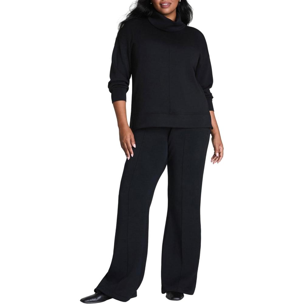 imageSpanx AirEssentials Turtleneck Tunic  Relaxed Turtleneck with Booty Coverage  UPF 50 ProtectionVery Black
