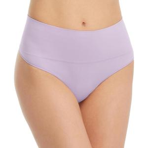 SPANX SPANXshape Everyday Shaping Thong – Core Control Shapewear Underwear – Invisible Under Clothes – Seamless Design(Dusty Lavender)