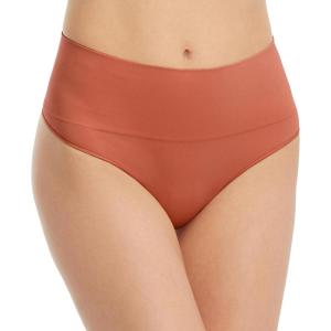 SPANX SPANXshape Everyday Shaping Thong – Core Control Shapewear Underwear – Invisible Under Clothes – Seamless Design(Sedona)