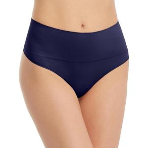 SPANX SPANXshape Everyday Shaping Thong – Core Control Shapewear Underwear – Invisible Under Clothes – Seamless Design(Timeless Navy)