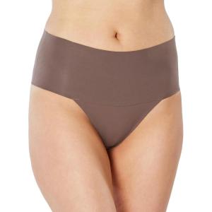 SPANX Supersmooth Undie-tectable Thong for Women, Invisible No-Show Thong Underwear with Comfortable Core Control(Umber Ash)