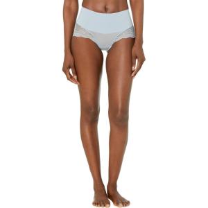 SPANX smooth Undie-tectable Lace Hi-Hipster – Core Control – Comfortable Lace Shapewear Underwear – No Visible Panty Lines(Antique Blue)
