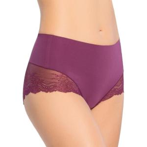 SPANX smooth Undie-tectable Lace Hi-Hipster – Core Control – Comfortable Lace Shapewear Underwear – No Visible Panty Lines(Plum Berry)