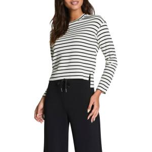 Spanx AirEssentials Relaxed Long Sleeve Top – Hip-Length, Relaxed UPF 50+ Protection(Pier Stripe)