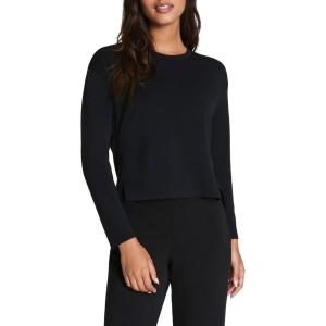 Spanx AirEssentials Relaxed Long Sleeve Top – Hip-Length, Relaxed UPF 50+ Protection(Very Black)