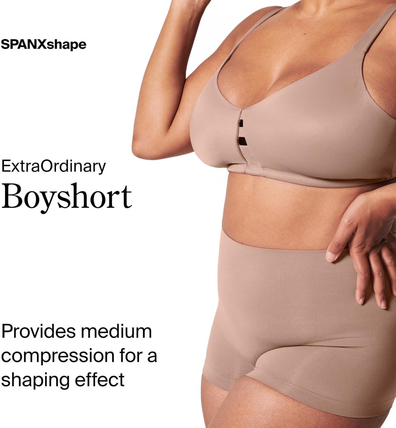 imageSPANX SPANXshape ExtraOrdinary Boyshort  Sculpting Compression  Womens Shapewear Underwear  Recycled Nylon Fabric BlendBlackCafe au laitVintage RoseM