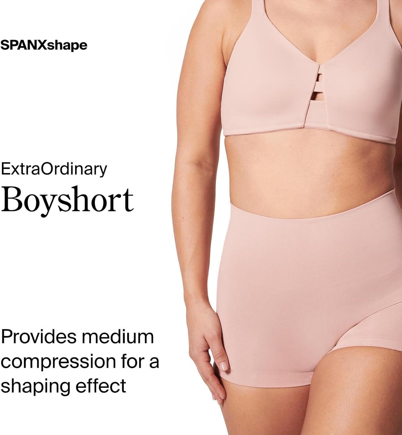 imageSPANX SPANXshape ExtraOrdinary Boyshort  Sculpting Compression  Womens Shapewear Underwear  Recycled Nylon Fabric BlendToasted OatmealVintage RoseM