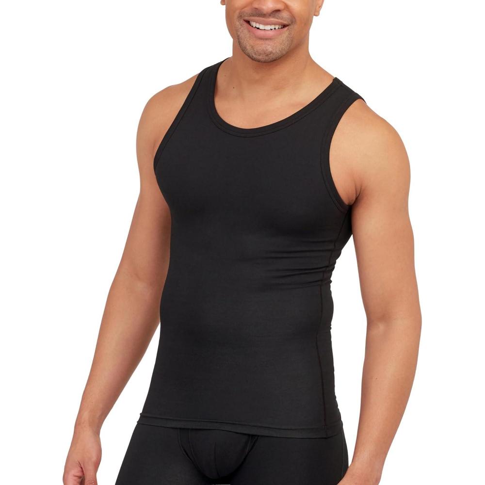 imageSPANX Mens Sculpt Cotton TankClassic Black
