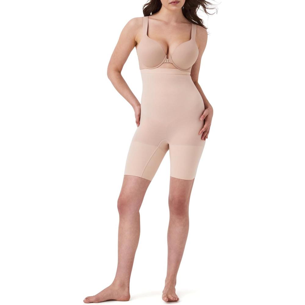 imageSPANX SPANXsculpt Power Series HighWaisted MidThigh Short  Lightweight AllDay Comfort  Core Control ShapewearNude
