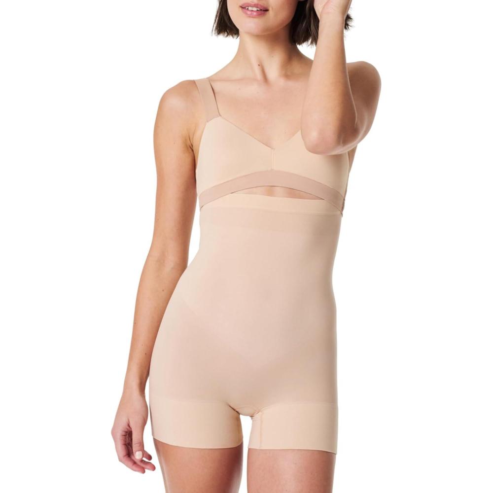 imageSPANX SPANXsculpt Seamless Power HighWaisted Shorty  For All Hemline Lengths  Core Control Shapewear  Seamless UnderwearSoft Nude