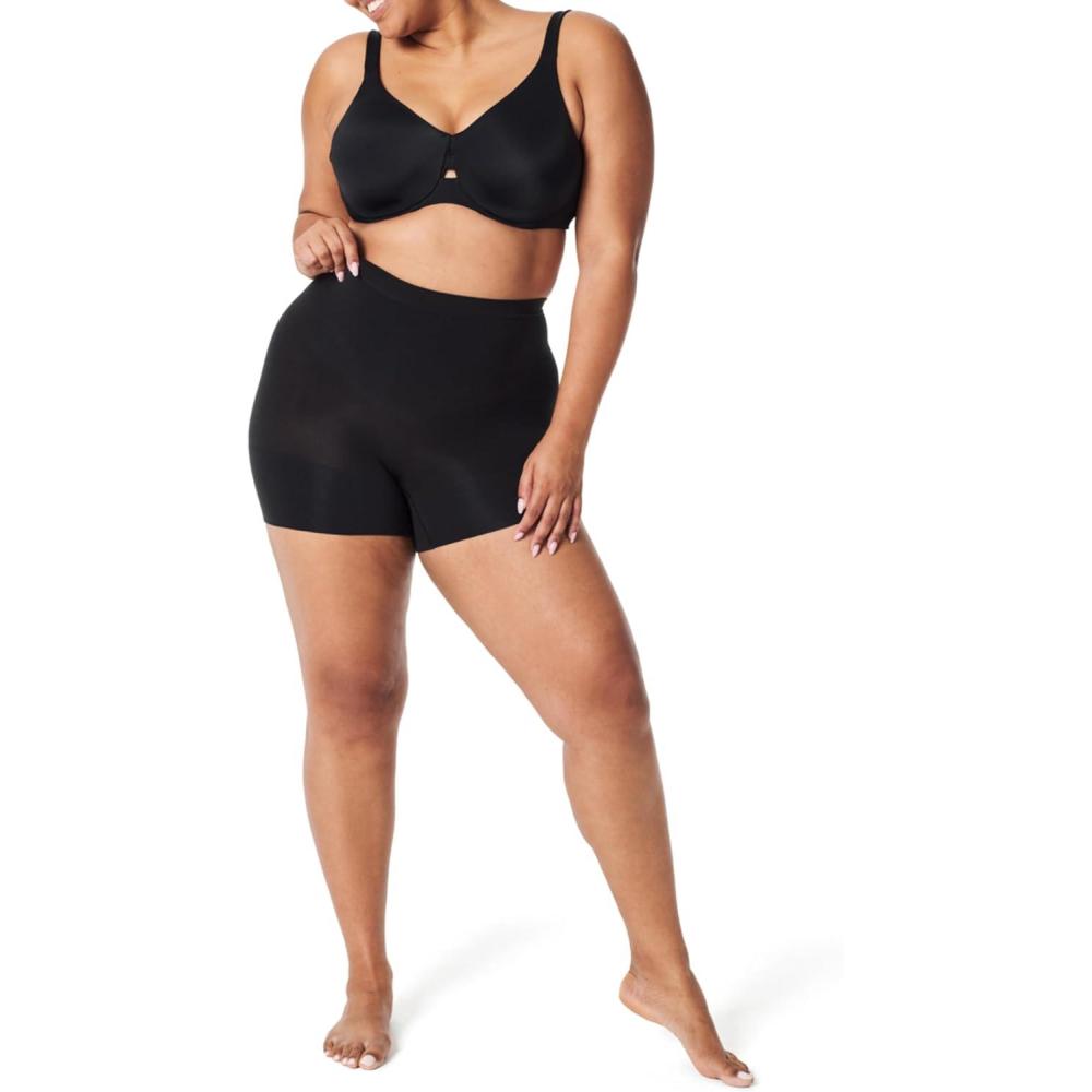 imageSPANX SPANXsculpt Seamless Power Shorty  For All Hemline Lengths  Lightweight Core Control Shapewear  DigFree WaistbandVery Black