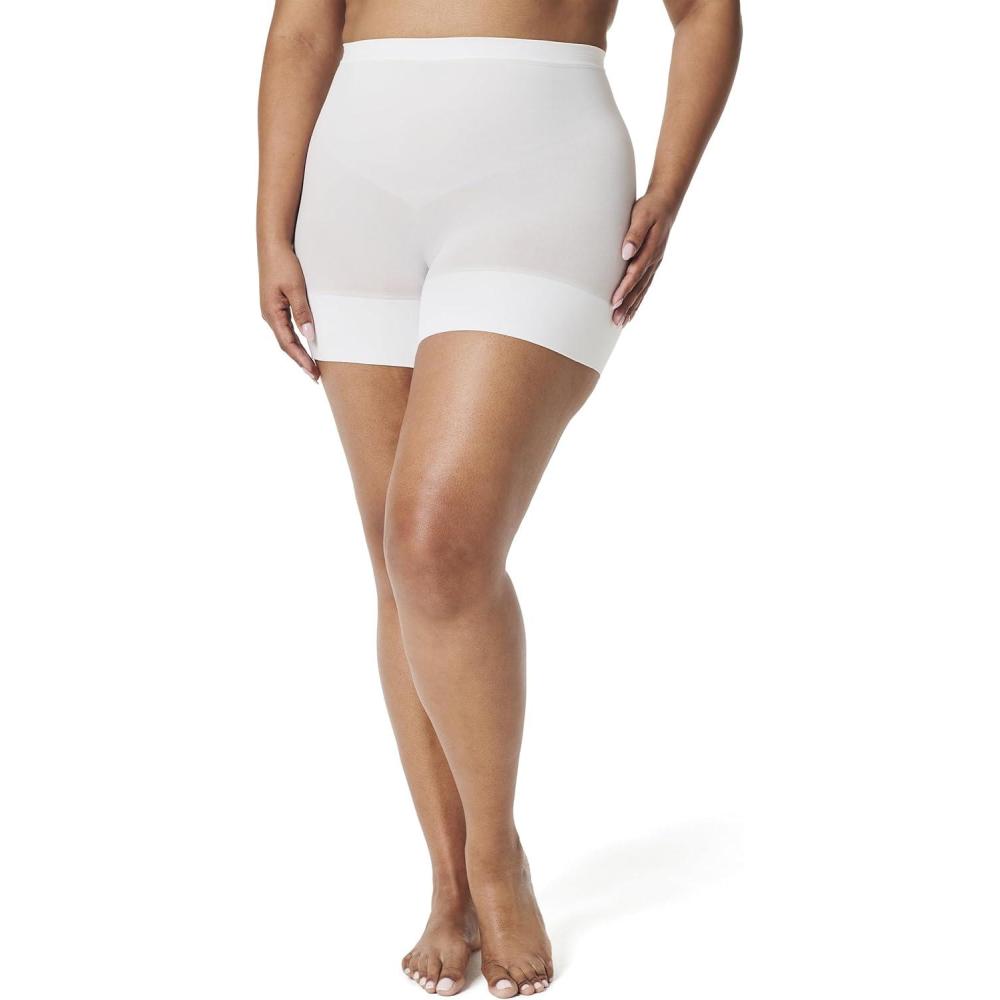 imageSPANX SPANXsculpt Seamless Power Shorty  For All Hemline Lengths  Lightweight Core Control Shapewear  DigFree WaistbandWhite