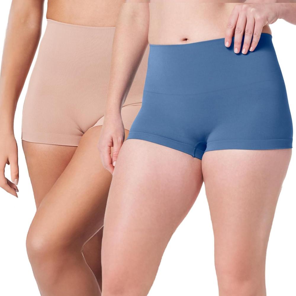imageSPANX SPANXshape ExtraOrdinary Boyshort  Sculpting Compression  Womens Shapewear Underwear  Recycled Nylon Fabric BlendToasted OatmealIndigo HazeM