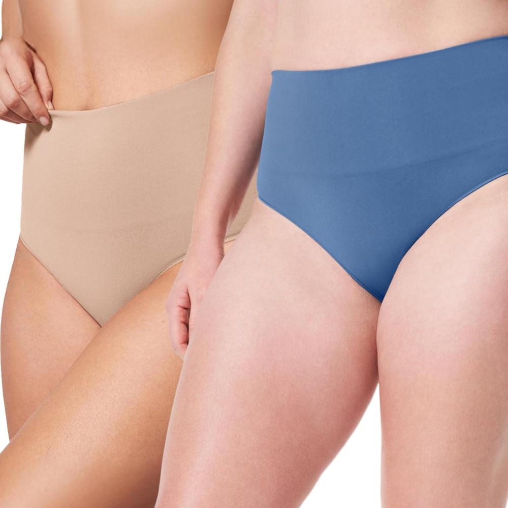 imageSPANX SPANXshape ExtraOrdinary Brief  Sculpting with Compression  Womens Shapewear Underwear  Recycled Nylon Fabric BlendToasted OatmealIndigo HazeM