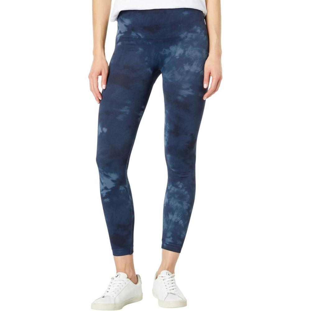 imageSPANX Seamless Leggings  Comfortable Athletic Wear  Core ampamp Tummy Control for Shaping  Natural Waist FitDeep Blue Tie Dye