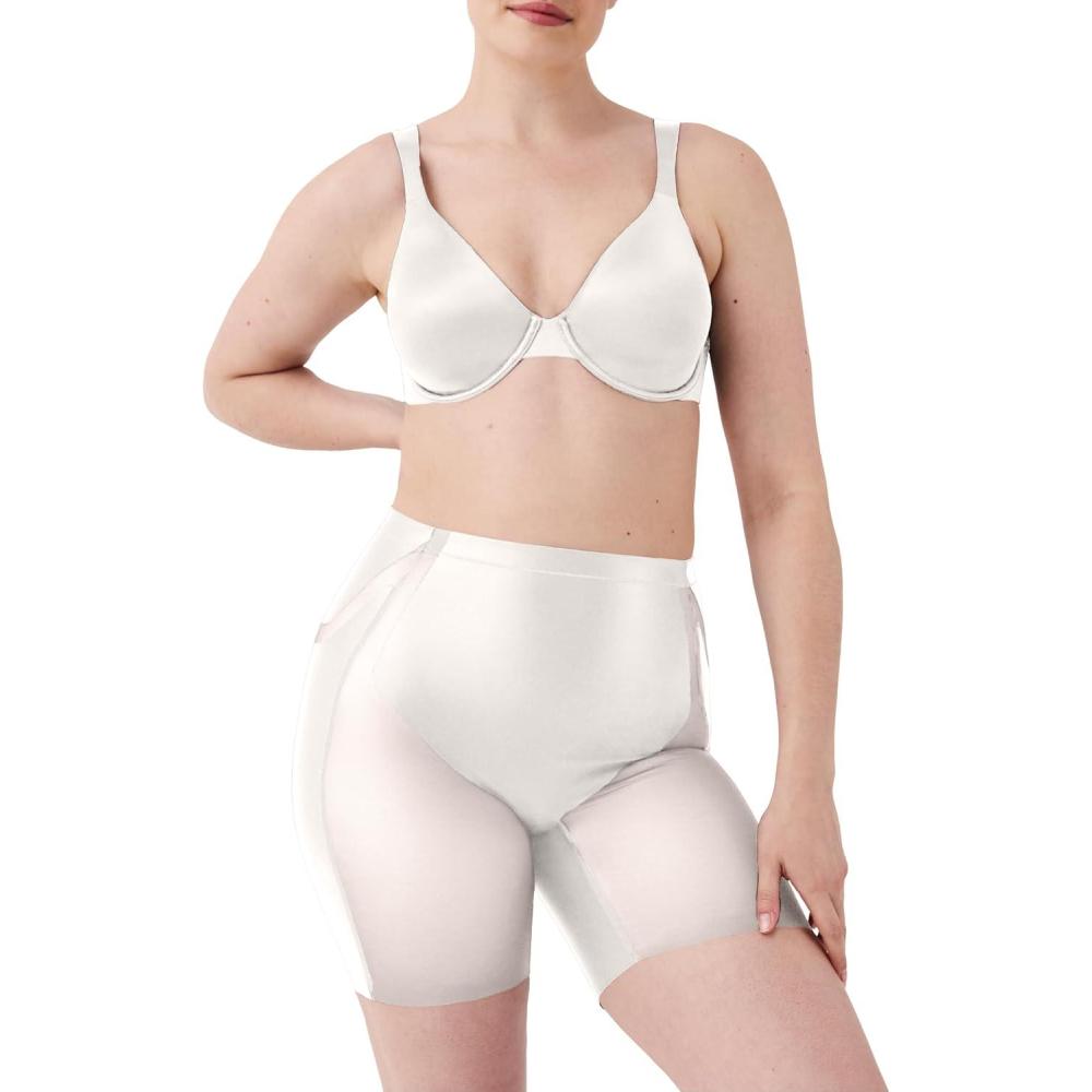 imageSPANXshape BootyLifting MidThigh Short  Butt Lifting Shorts  Medium Compression  With Tummy ShapingLinen