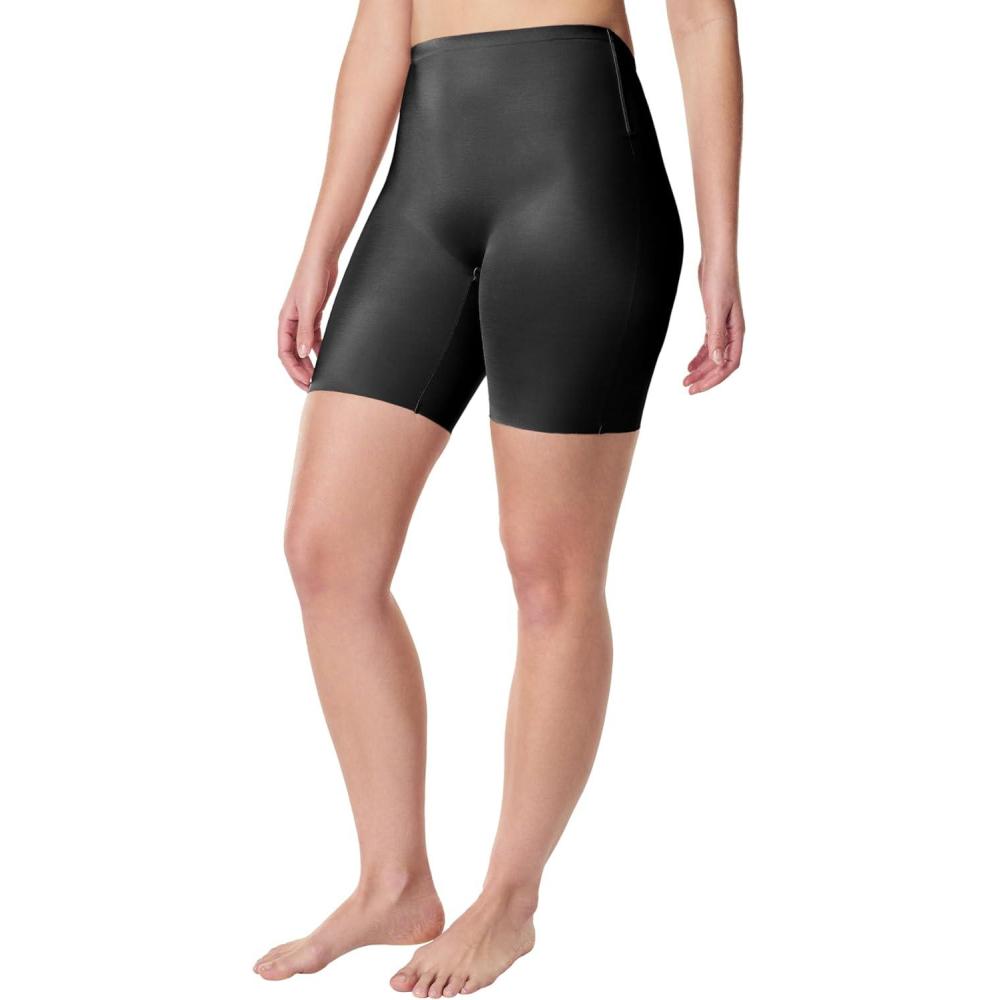 imageSPANXshape Suit Your Fancy LowBack MidThigh Short  Shapewear Underwear  Medium Compression  For Specific SilhouettesVery Black