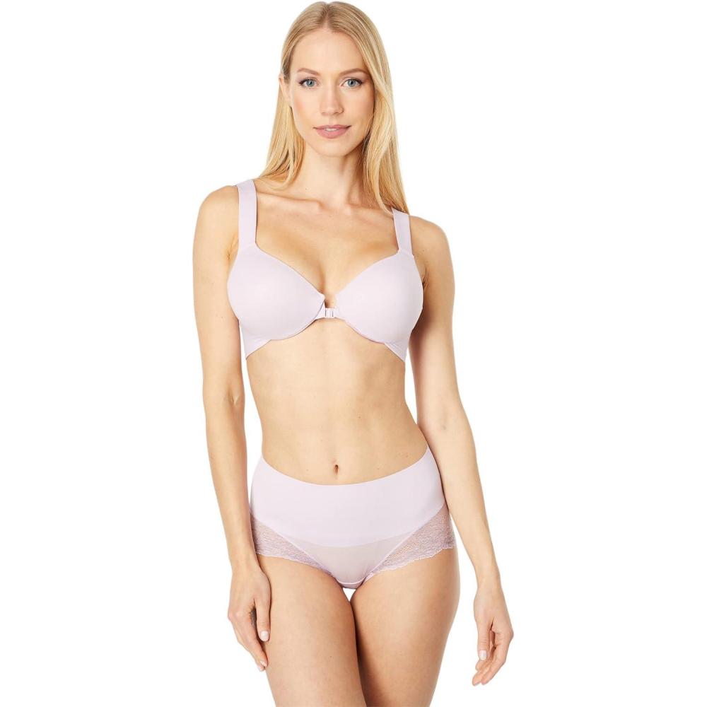 imageSPANXsmooth BraLlelujah Lightly Lined Full Coverage  TShirt Bra  Front Closure  Hosiery Back  Smart Stretch StrapsLuxe Lilac