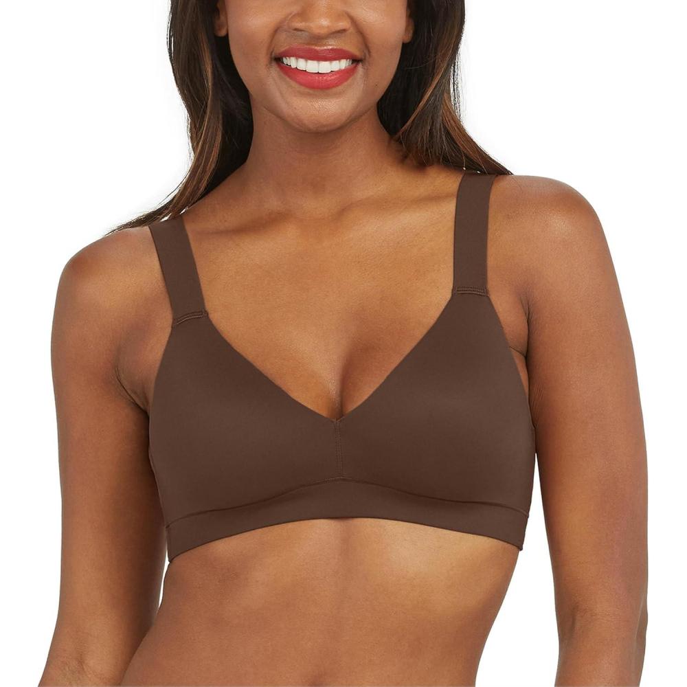 imageSpanx Smooth BraLlelujah Lightly Lined Bralette  WireFree  Comfortable Support  Wireless Bra  DigFree StrapsChestnut Brown