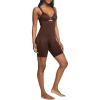 imageASSETS by SPANX HighWaist MidThigh Short  Seamless Shapewear  UltraFirm Compression Breathable Thigh ampamp Tummy ControlChestnut Brown