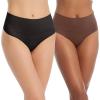 imageSPANX SPANXshape Everyday Shaping Thong  Core Control Shapewear Underwear  Invisible Under Clothes  Seamless DesignBlackNaked 40M