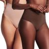 imageSPANX SPANXshape ExtraOrdinary Thong  Sculpting with Compression  Womens Shapewear Underwear  Recycled Nylon Fabric BlendToasted OatmealChestnut BrownM
