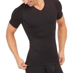 SPANX Mens Zoned Performance Compression V-Neck(Classic Black)