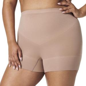 SPANX SPANXsculpt Seamless Power Shorty – For All Hemline Lengths – Lightweight Core Control Shapewear – Dig-Free Waistband(Cafe Au Lait)