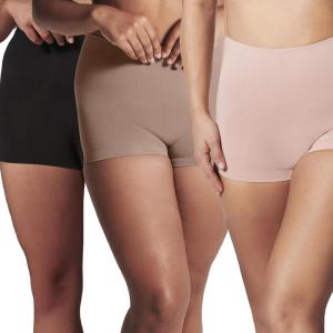 SPANX SPANXshape ExtraOrdinary Boyshort – Sculpting Compression – Women’s Shapewear Underwear – Recycled Nylon Fabric Blend-Black-Cafe au lait-Vintage Rose-M