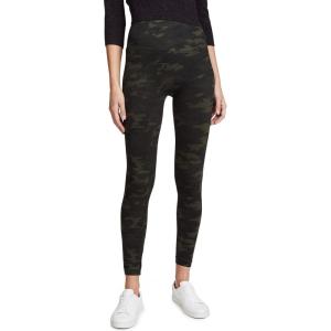 SPANX Seamless Leggings – Comfortable Athletic Wear – Core & Tummy Control for Shaping – Natural Waist Fit(Green Camo)