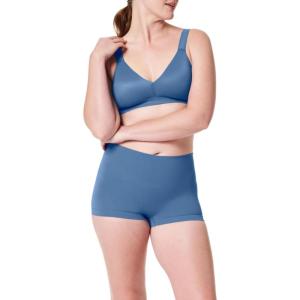 SPANXshape ExtraOrdinary Boyshort – Sculpting Compression – Women’s Shapewear Underwear – Recycled Nylon Fabric Blend(Indigo Haze)