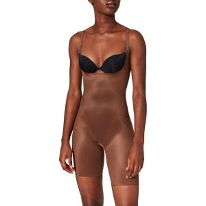 SPANXshape Invisible Open-Bust Mid-Thigh Bodysuit(Chestnut Brown)