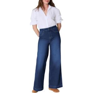 SPANXshape Original EveryWear Wide Leg Jeans – Core Shaping for Women – High-Rise – Pull-On Denim – Authentic Blue(Authentic Blue)