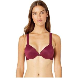 SPANXsmooth Bra-Llelujah! Lightly Lined Full Coverage – T-Shirt Bra – Front Closure – Hosiery Back – Smart Stretch Straps(Bordeaux)