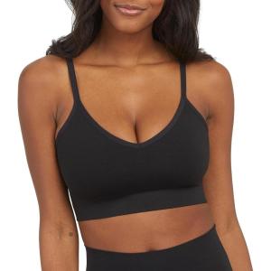SPANXsmooth EcoCare Seamless Shaping Longline Bralette – Comfortable Everyday Bralette – Women’s Bra with No Underwire(Very Black)
