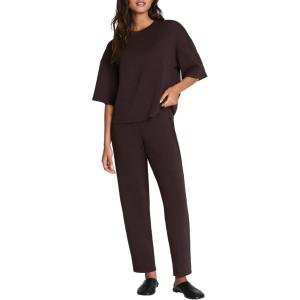 Spanx AirEssentials Slim Straight Pant – Ankle-Length, Relaxed Lounge Trousers – UPF 50+ Protection(Truffle Brown)