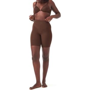 Spanx SPANXsculpt Seamless Power Mid-Thigh Short – Core Shapewear – Lightweight, All-Day Shaping & Support – No Panty Lines(Chestnut Brown)
