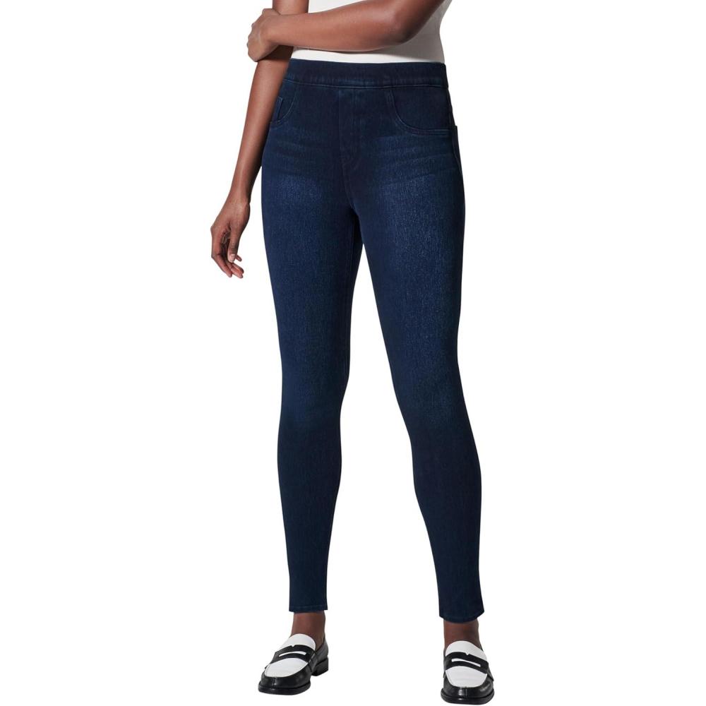 imageSPANX JeanIsh Ankle Leggings  Stylish Everyday Leggings  Classic Jean Look  Hidden Core Shaping  Comfortable Denim Alternative  Twilight Rinse  Tall 295 Inch Inseam  Medium