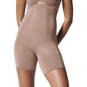 SPANX SPANXsculpt OnCore High-Waisted Mid-Thigh Short – Powerful Sculpting Shapwear for Women – Level 4 Compression(Cafe Au Lait)